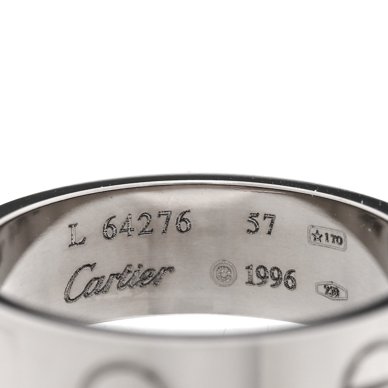Cartier 18K White Gold 5.5mm LOVE Ring 57 8 4 of 4