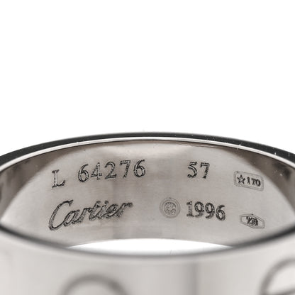Cartier 18K White Gold 5.5mm LOVE Ring 57 8 4 of 4