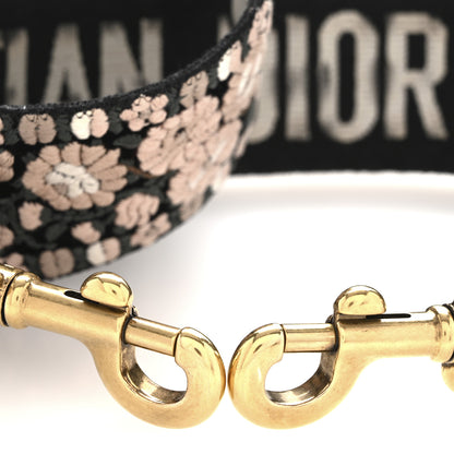 Christian Dior Canvas Embroidered Jardin Japonais Shoulder Strap Black Multicolor 3 of 5