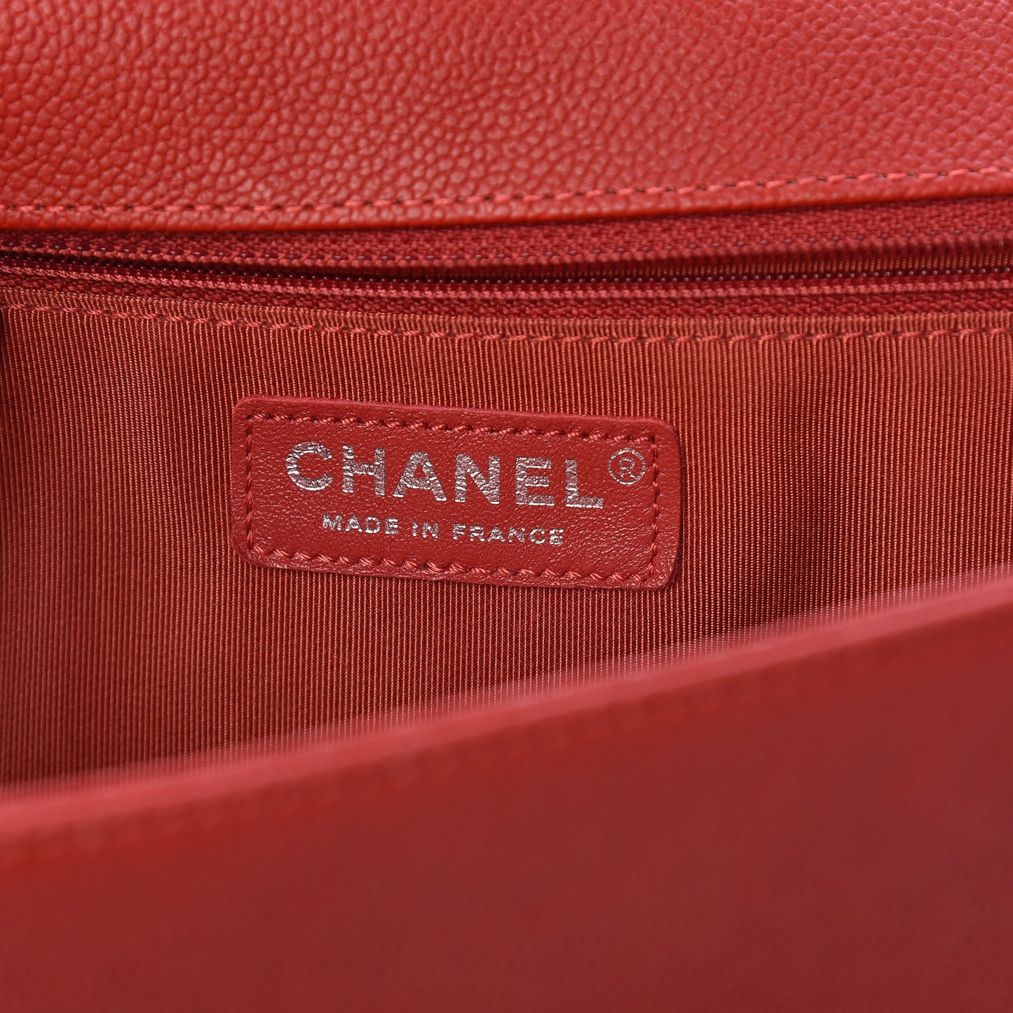 Caviar Quilted New Medium Boy Flap Dark Red