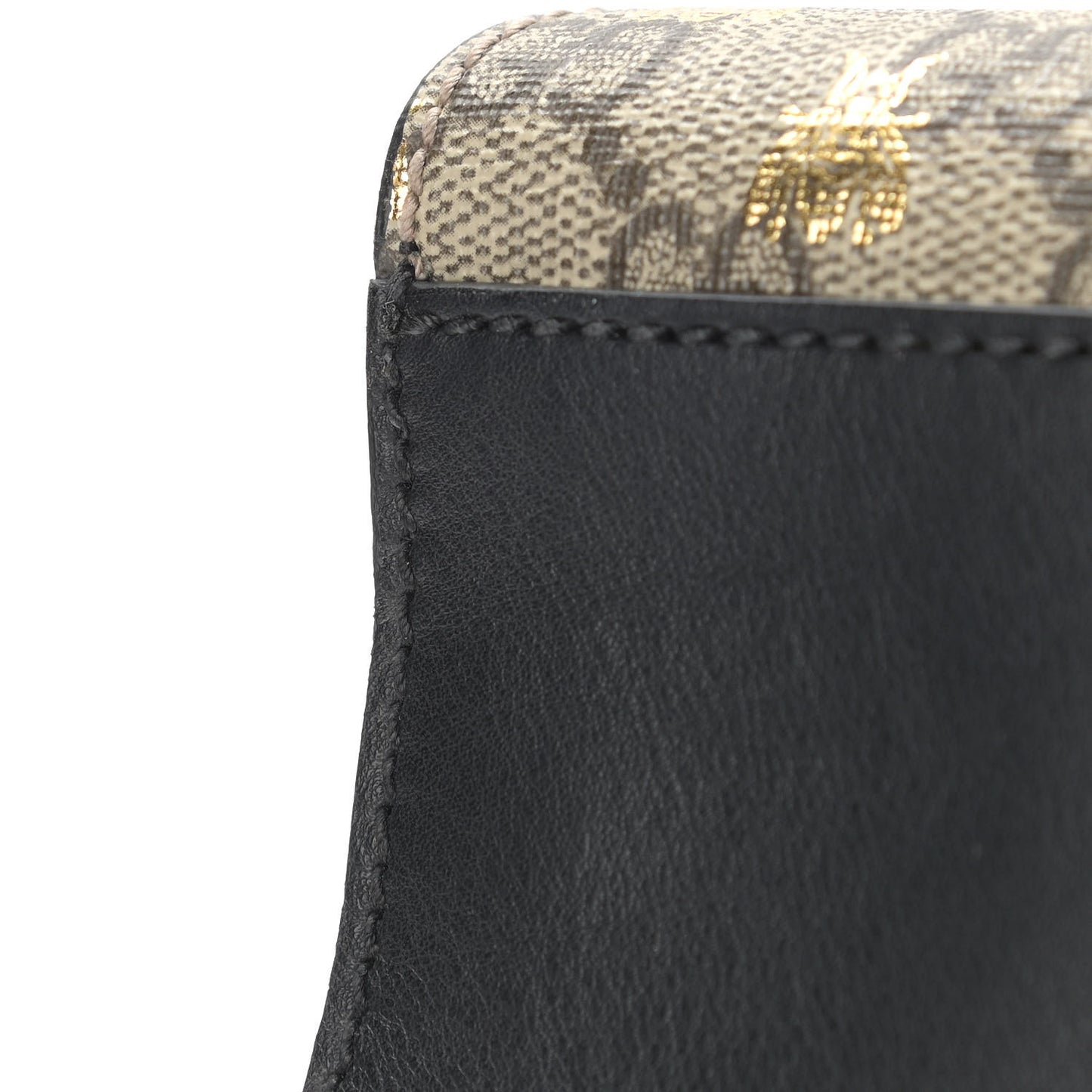 GG Supreme Monogram Bees Small Padlock Tote Beige Oro Black