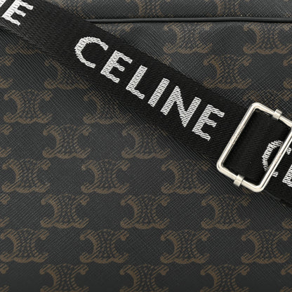 Celine Triomphe Canvas Medium Horizontal Messenger Bag Black 8 of 13