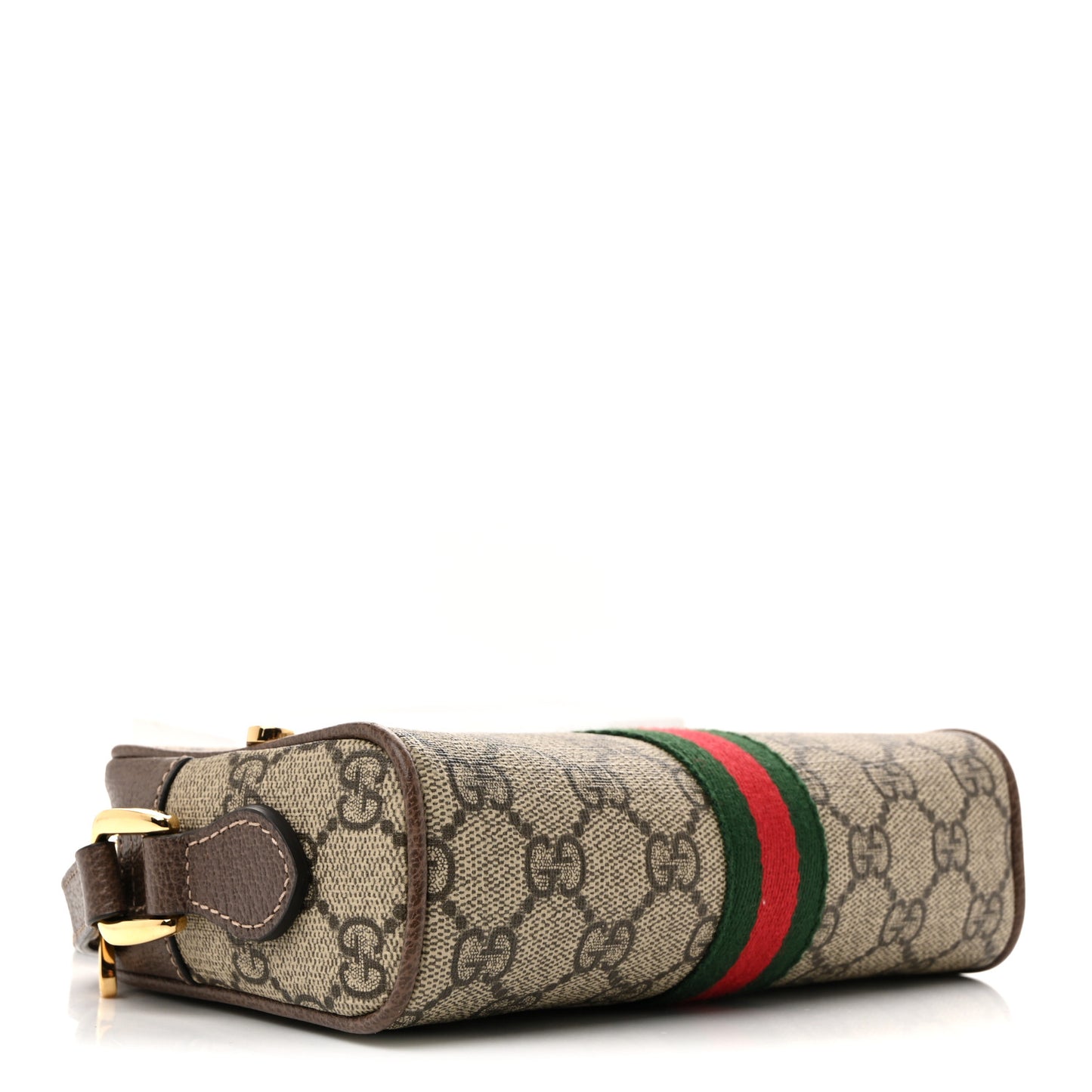 GG Supreme Monogram Web Mini Ophidia Shoulder Bag Brown