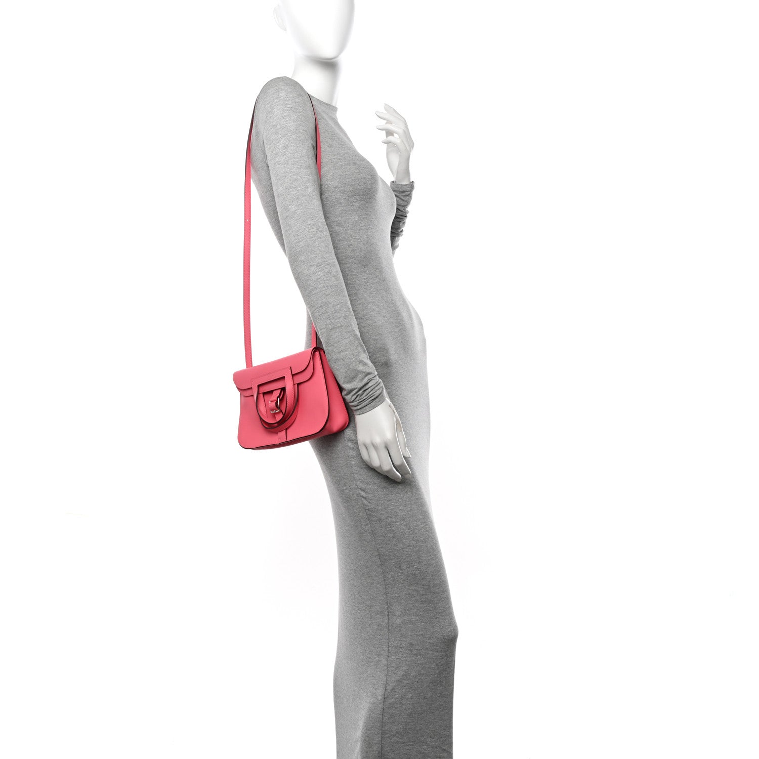 Hermes Swift Mini Halzan 22 Rose Azalee 2 of 11