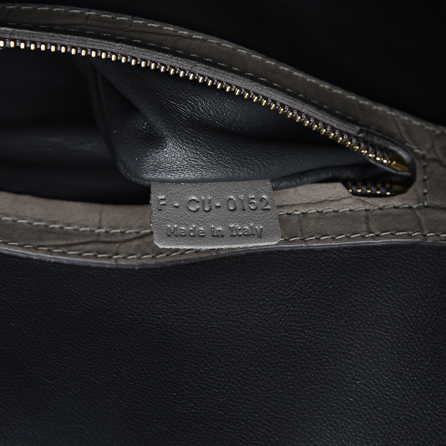 Celine Crocodile Embossed Nubuck Medium Phantom Luggage Grey 6 of 12