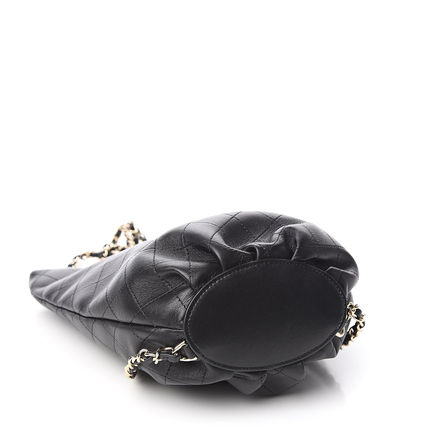 Chanel Lambskin Stitched CC Chain Backpack Black 4 of 9