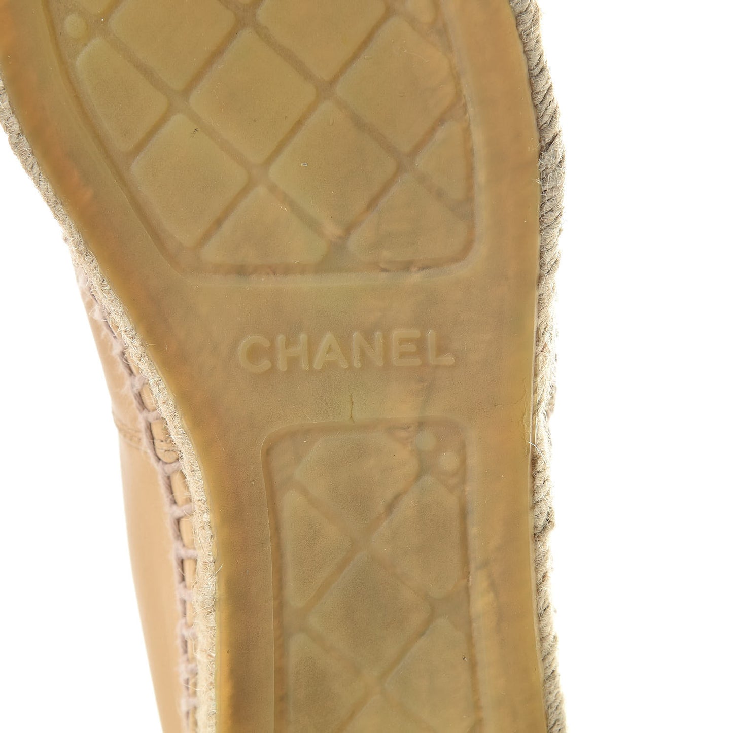 Lambskin CC Espadrilles 40 Beige Black