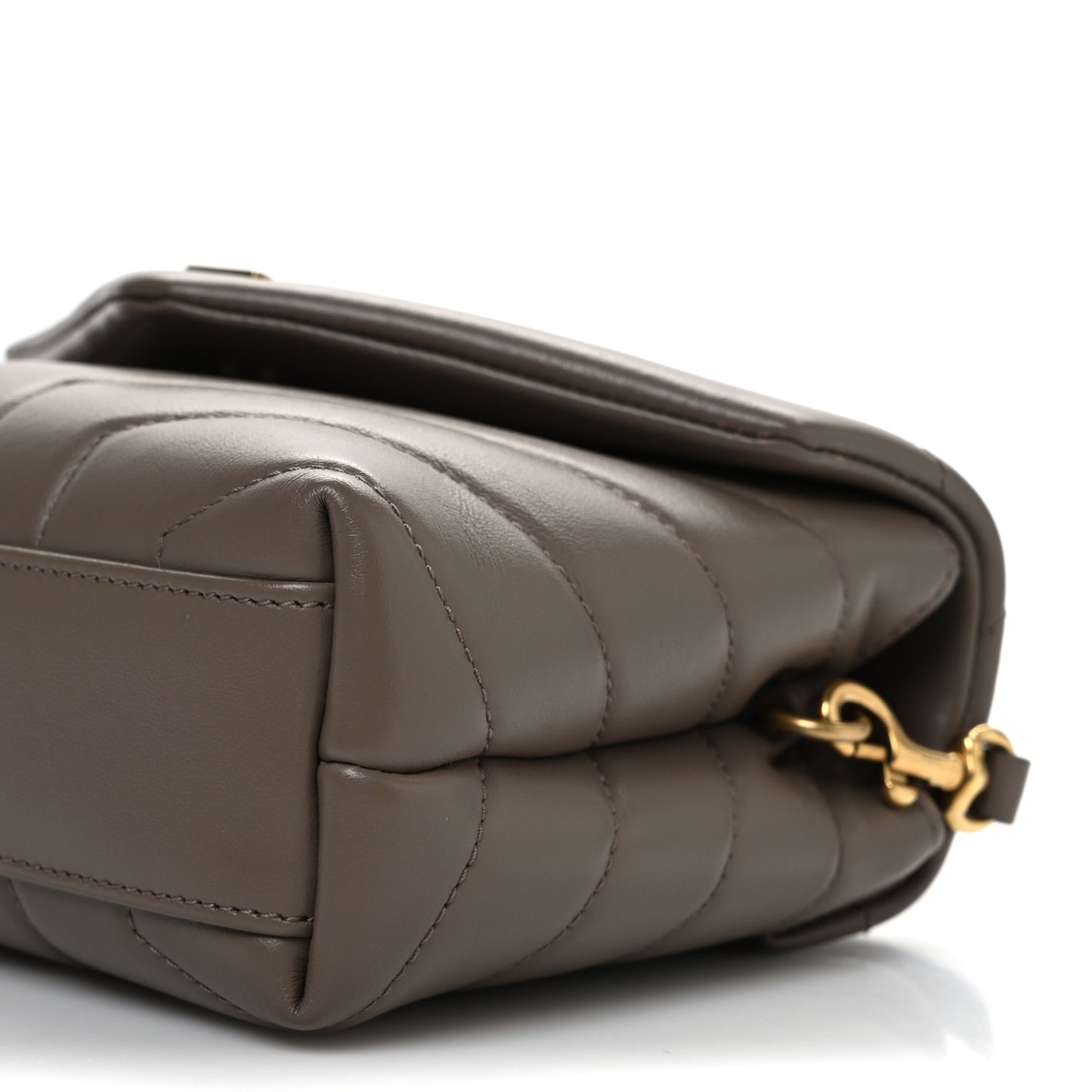 Calfskin Y Quilted Monogram Toy Loulou Crossbody Bag Taupe