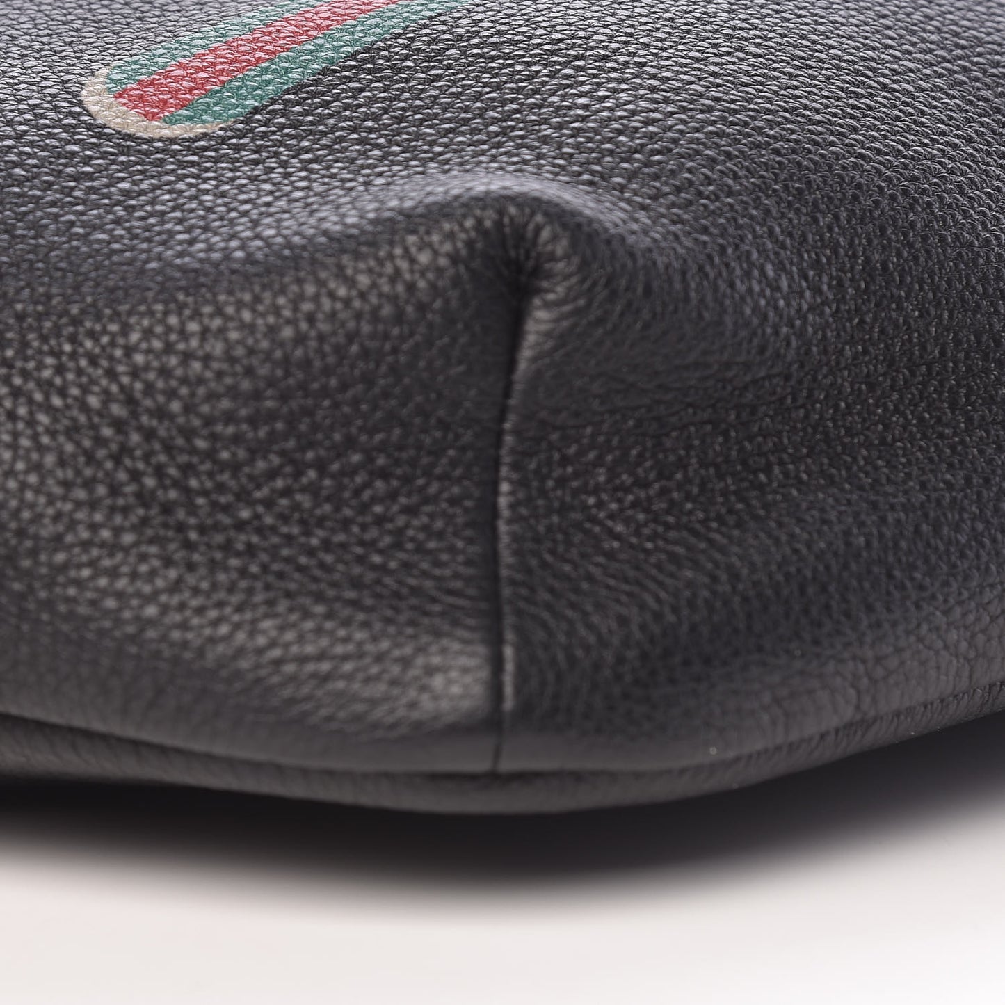 Grained Calfskin Logo Belt Bag Black