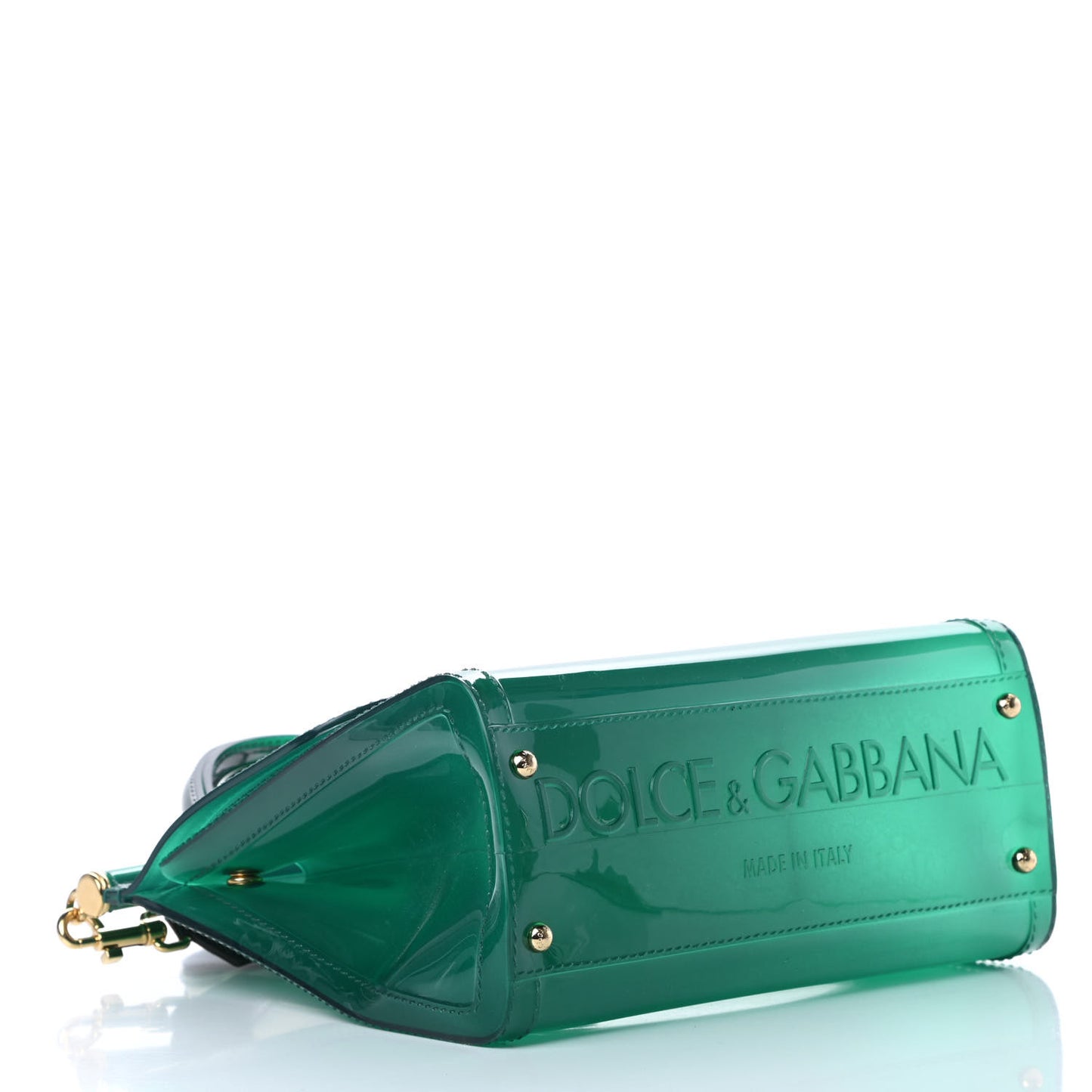 Rubber Semi Transparent Miss Sicily Satchel Verde