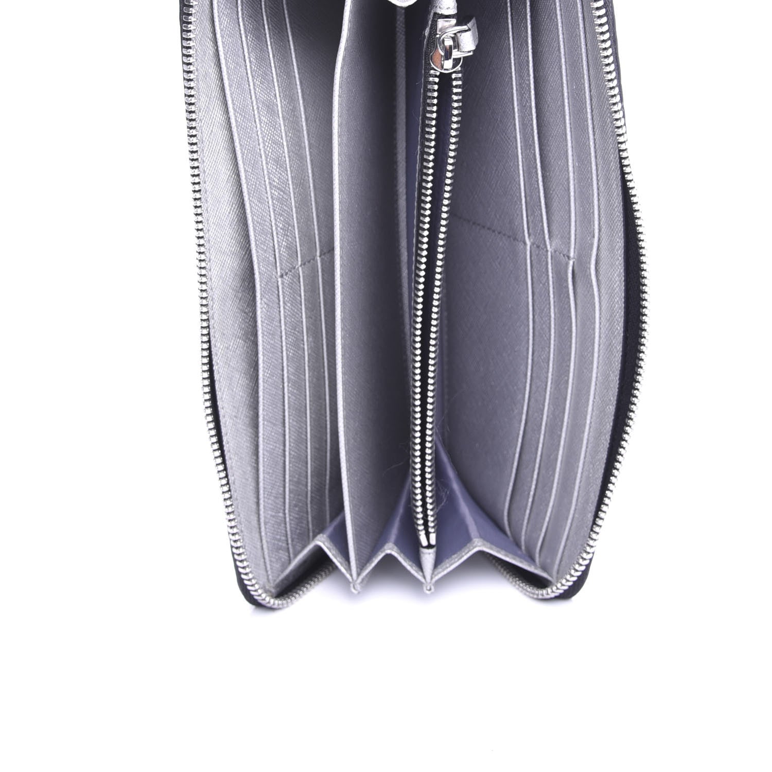 MCM Visetos Large Zip Around Wallet Silver 5 of 7