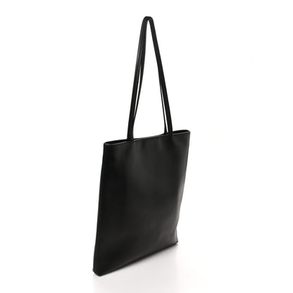 The Row Lambskin Flat Tote Black 2 of 10