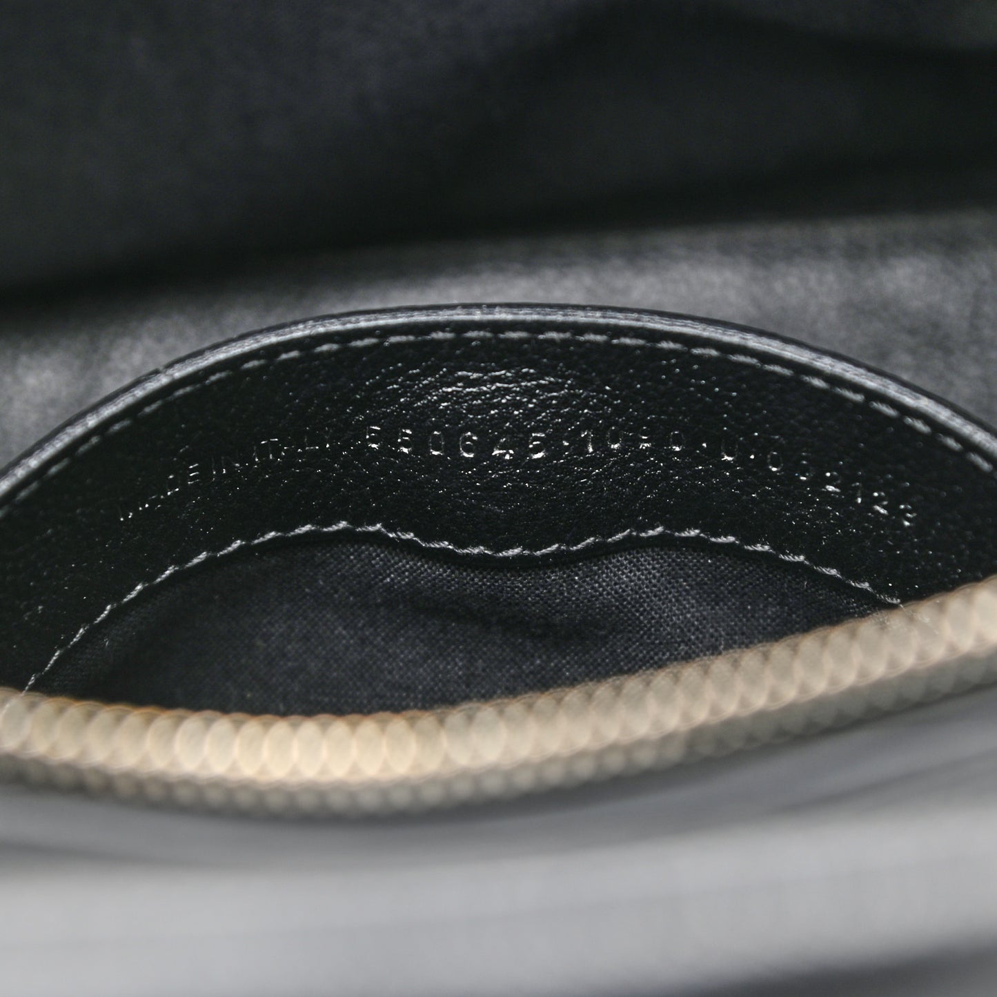 Grained Calfskin Logo S Ville Top Handle Bag Black White