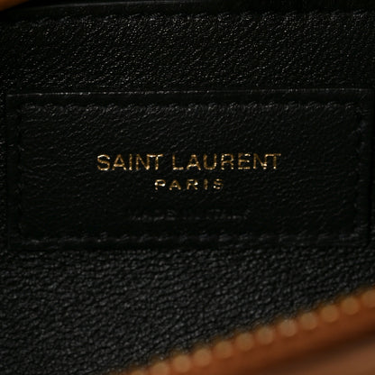Saint Laurent Suede Calfskin Y Quilted Monogram Small Loulou Chain Satchel Cinnamon 6 of 10