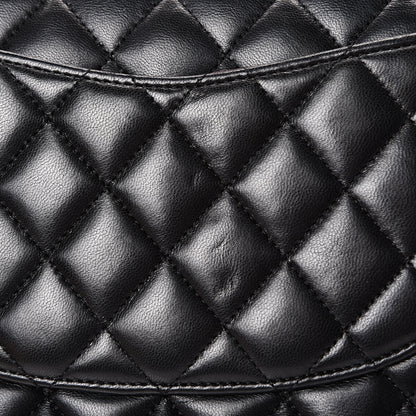 Chanel Lambskin Quilted Medium Double Flap Black 16 of 17