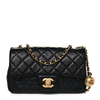Chanel Lambskin Quilted Mini Rectangular Pearl Crush Flap Black 1 of 15