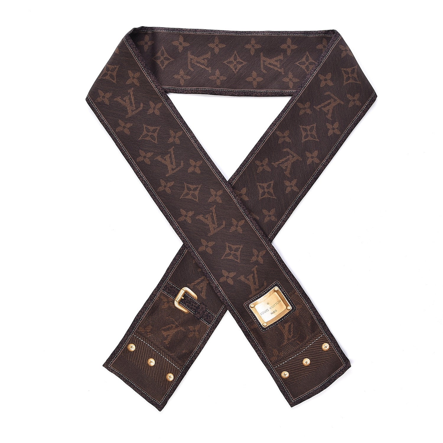 Louis Vuitton Silk Monogram New Denim Bandeau Ebene 1 of 5