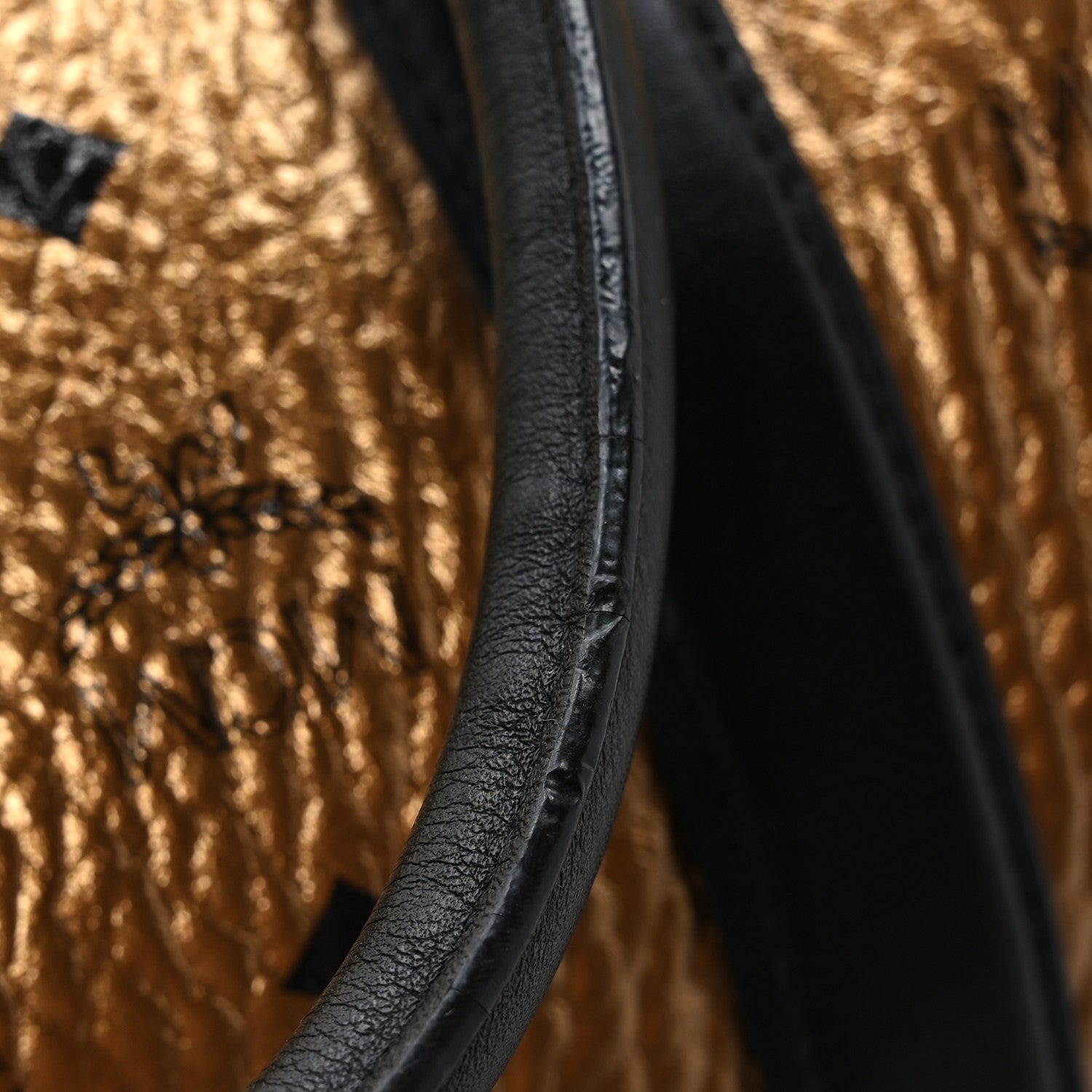 MCM Metallic Visetos Traveler Weekender Duffle Bag Gold 11 of 11