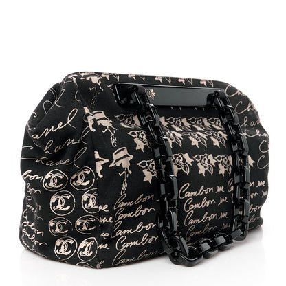 Chanel Canvas Camellia Flower Tote Black 3 of 11