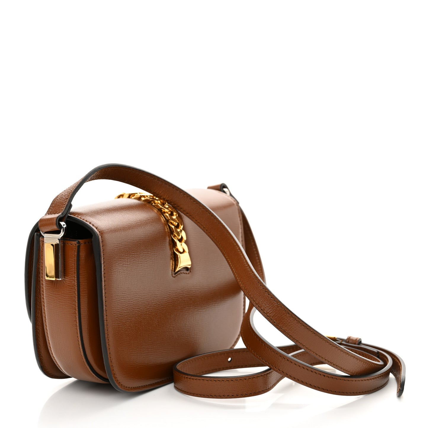 Azalea Calfskin Mini Sylvie 1969 Flap Messenger Bag Cuir