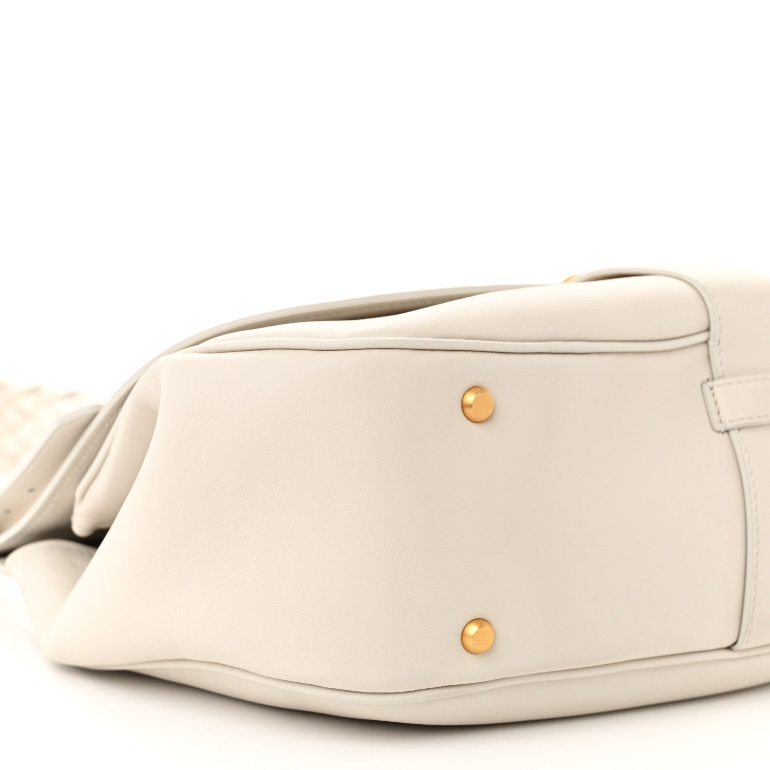 Bottega Veneta Nappa Intrecciato Strap Shoulder Bag White 9 of 10