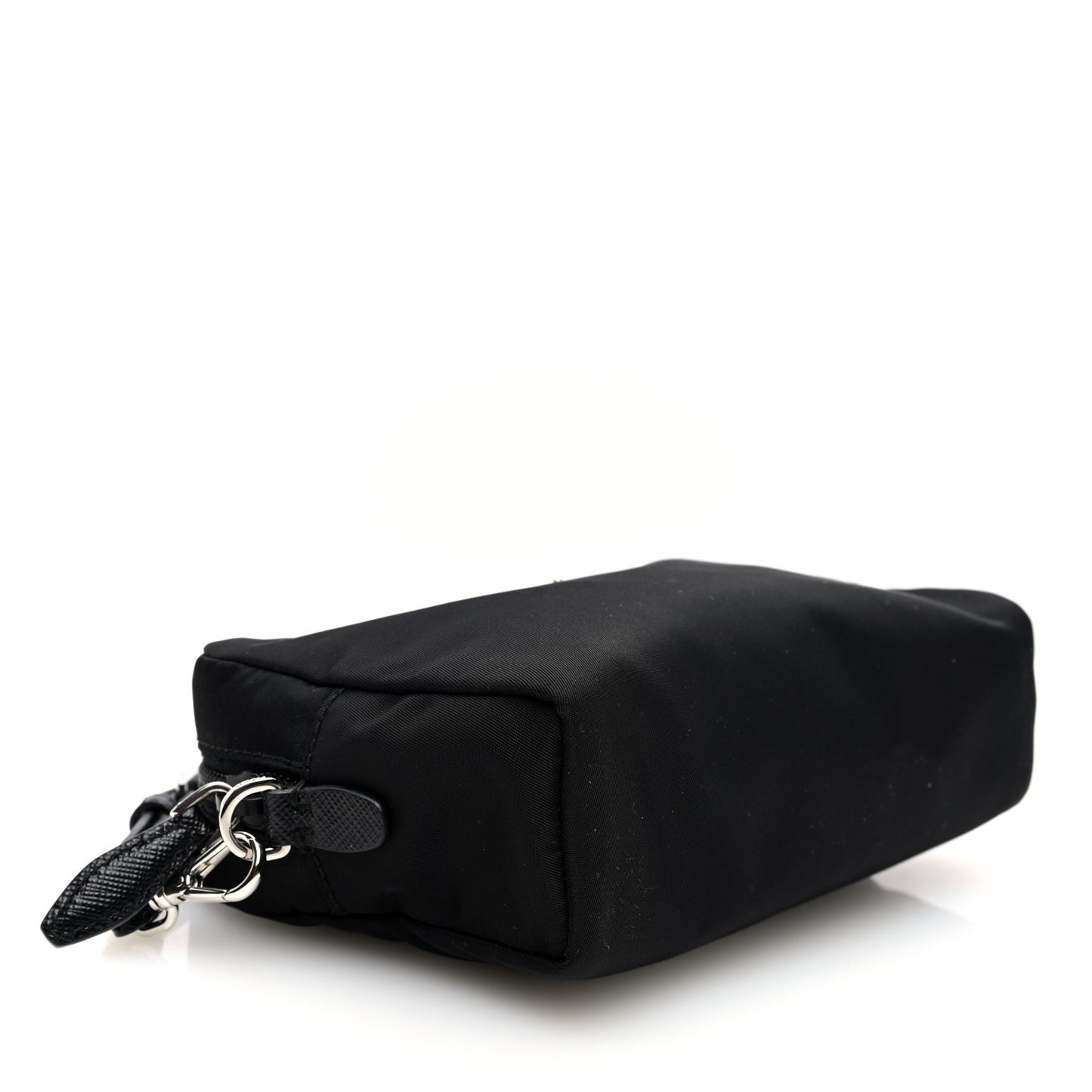 Re-Nylon Vela Saffiano Wristlet Black