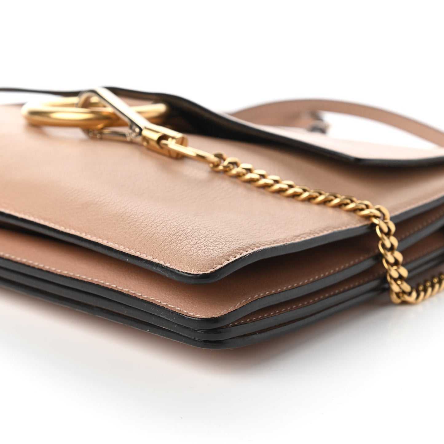 Goatskin Medium Faye Shoulder Bag Biscotti Beige