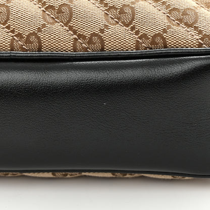 Gucci Monogram Matelasse Diagonal Small GG Marmont Chain Shoulder Bag Beige Black 11 of 14