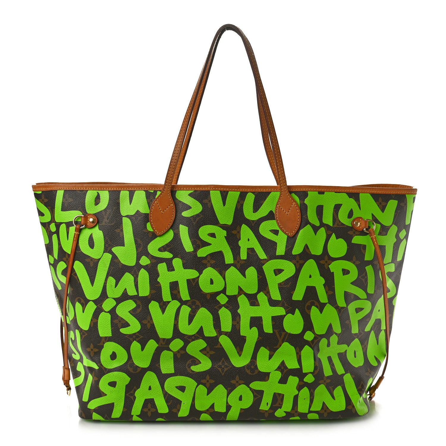 Louis Vuitton Monogram Graffiti Neverfull GM Green 1 of 12