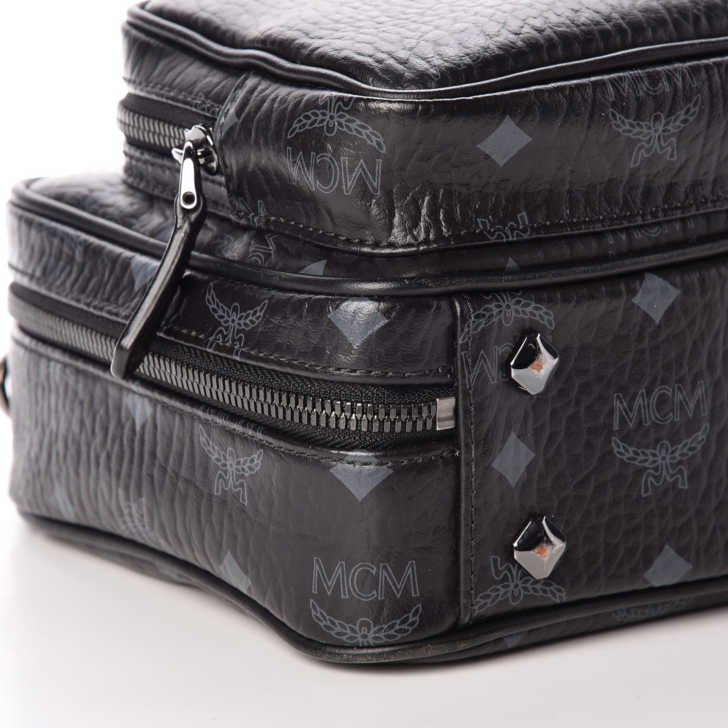 MCM Visetos Toiletry Case Black 8 of 9