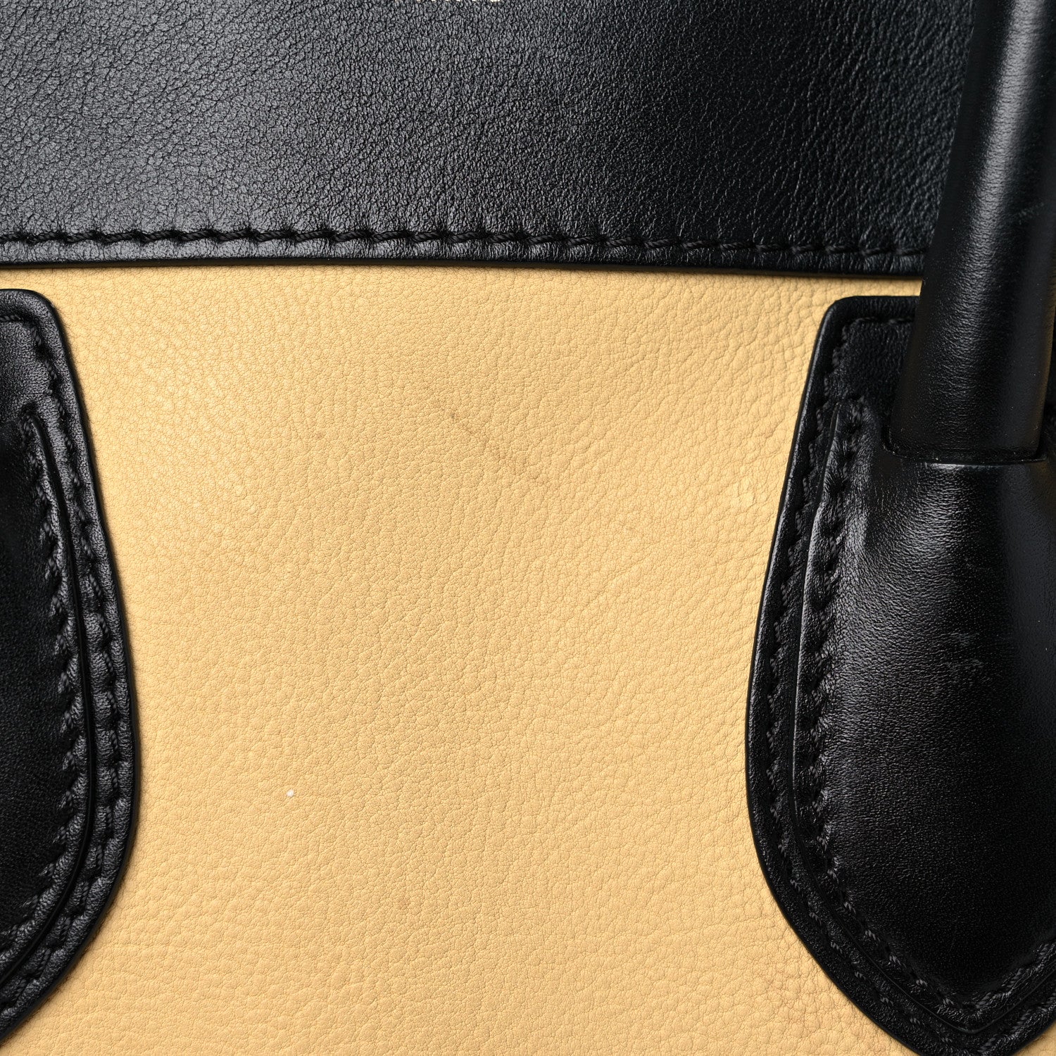 Celine Velluto Calfskin Tri-Color Mini Luggage Vanilla 28 of 37