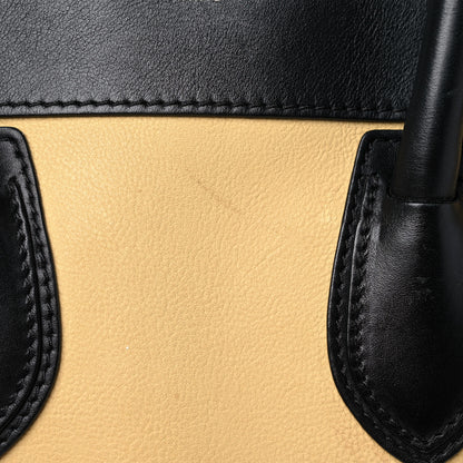 Celine Velluto Calfskin Tri-Color Mini Luggage Vanilla 28 of 37