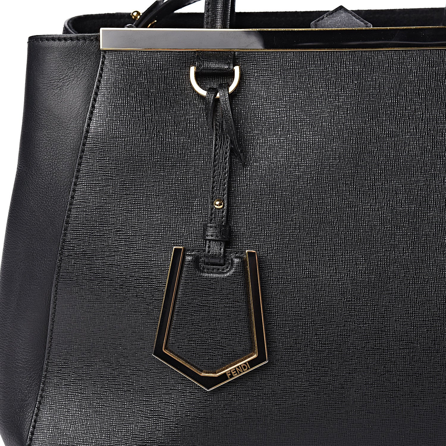 Fendi Vitello Elite Regular 2Jours Tote Black 10 of 11