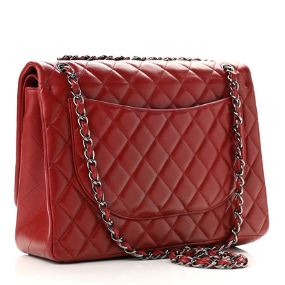 Chanel Lambskin Quilted Maxi Double Flap Red 3 of 14