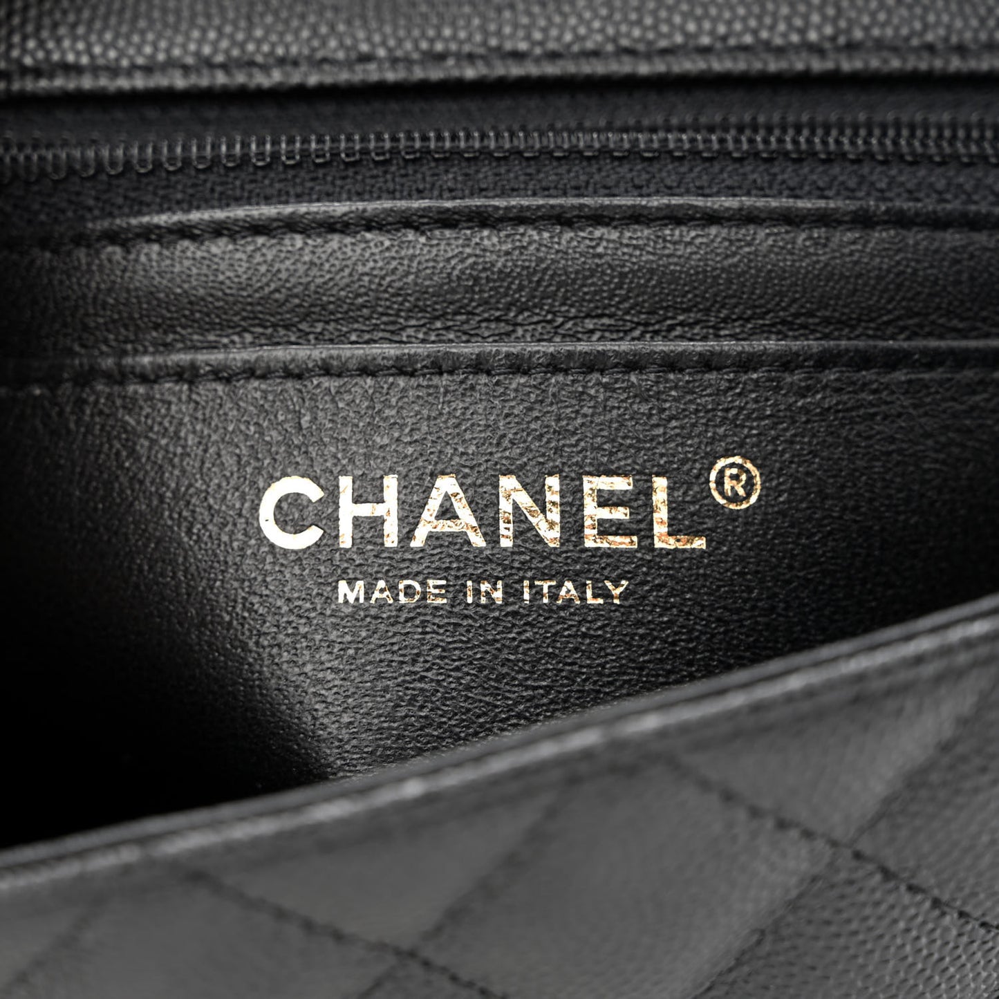 Caviar Quilted Mini Rectangular Flap Black