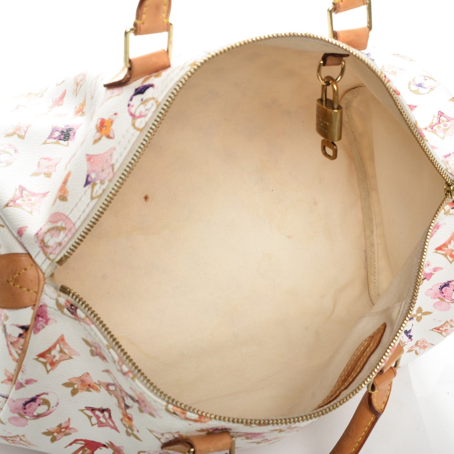 Louis Vuitton Watercolor Aquarelle Speedy 35 White 5 of 7