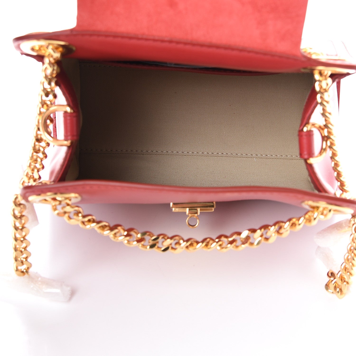 Chloe Shiny Calfskin Mini Annie Shoulder Bag Dreamy Red 4 of 8