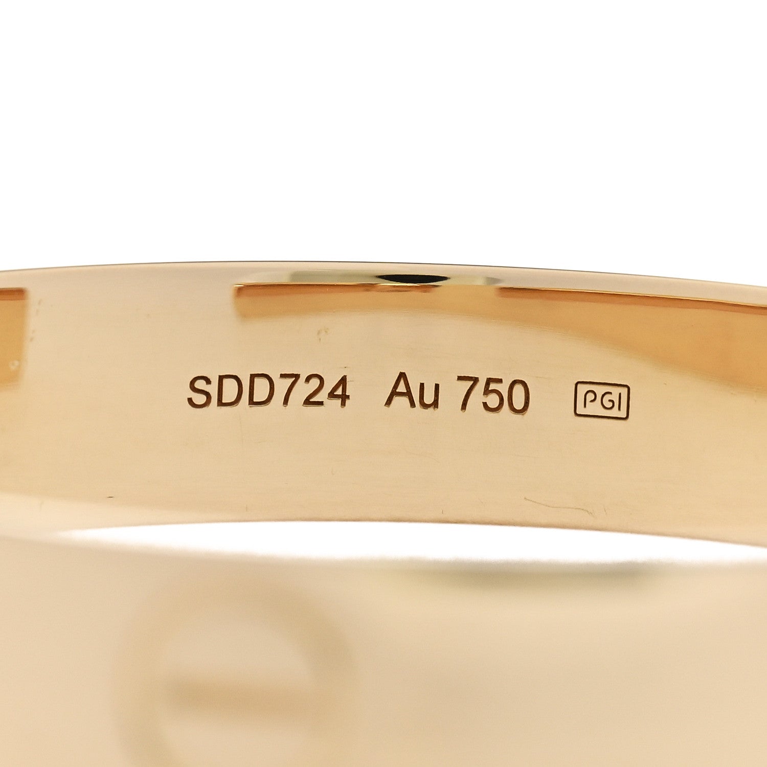 Cartier 18K Yellow Gold LOVE Cuff Wide Bracelet 20 4 of 5