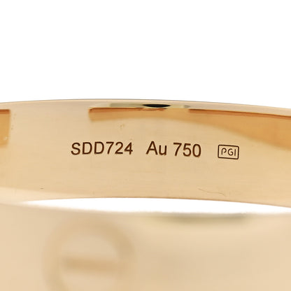 Cartier 18K Yellow Gold LOVE Cuff Wide Bracelet 20 4 of 5