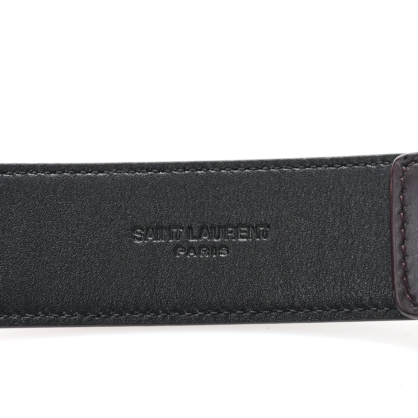 Smooth Calfskin Monogram Narrow Square Buckle Belt 75 30 Burgundy