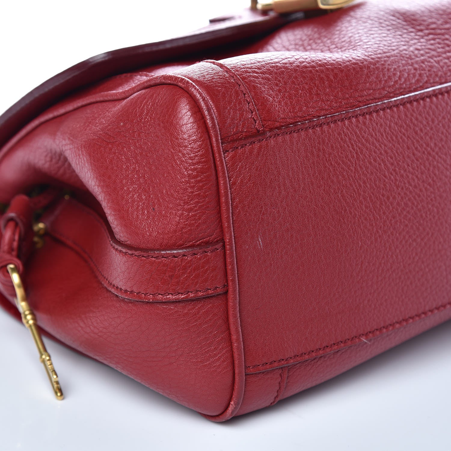 Dolce & Gabbana Calfskin Padlock Shoulder Bag Red 7 of 13