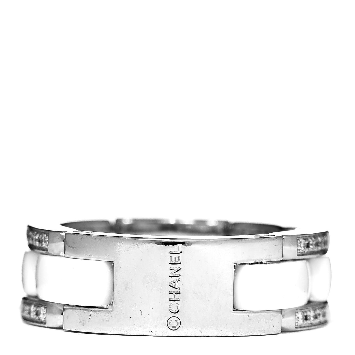 18K White Gold Ceramic Diamond Medium Ultra Ring White 56 7.5