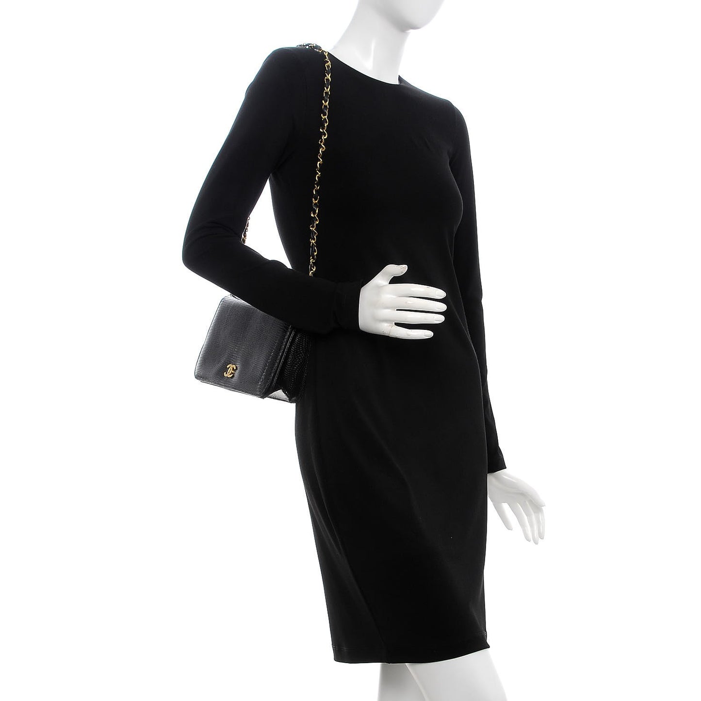 Lizard Small Single Flap Black