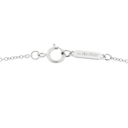 Tiffany 18K White Gold Diamond Small T Smile Pendant Necklace 5 of 6