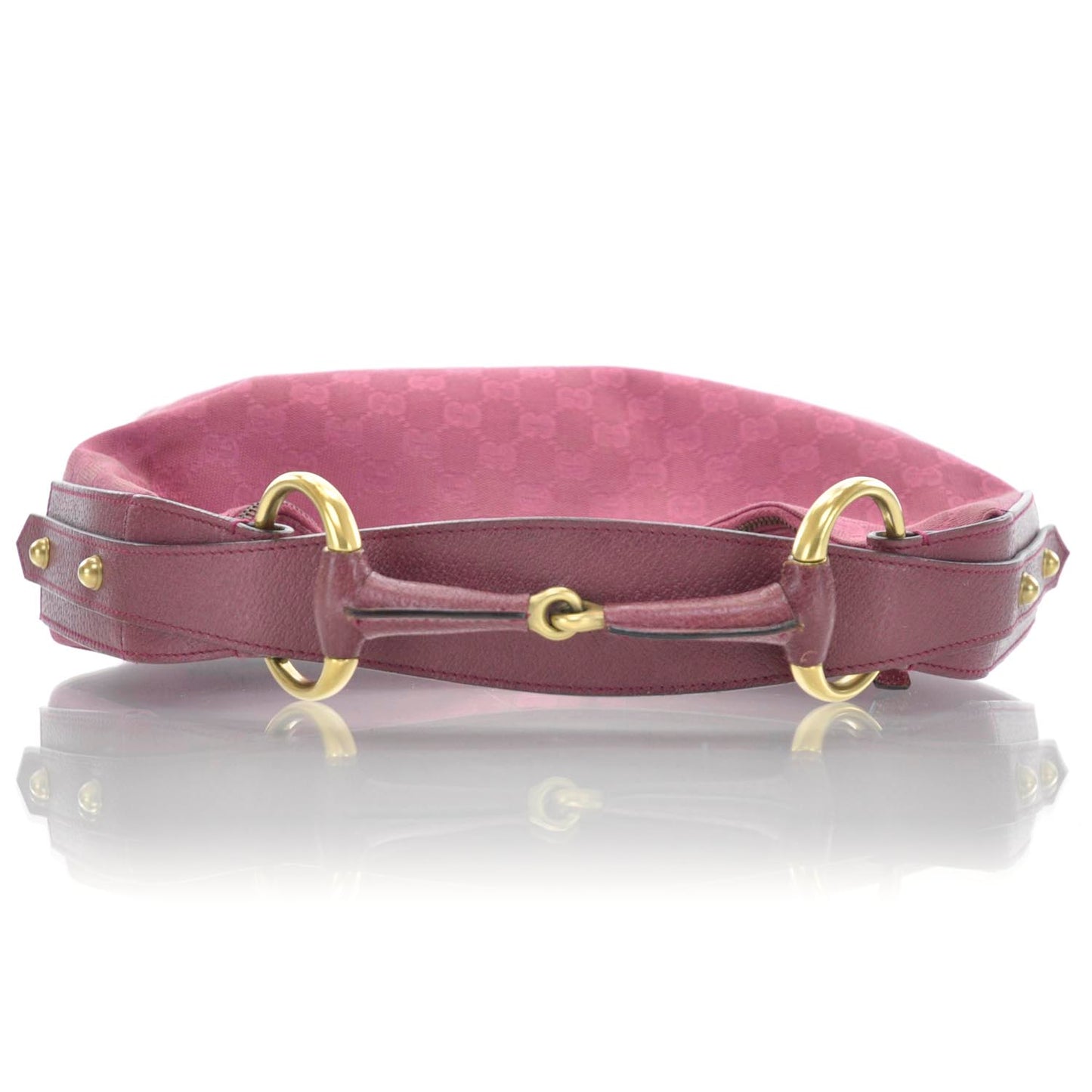 Monogram Medium Horsebit Chain Hobo Fuchsia
