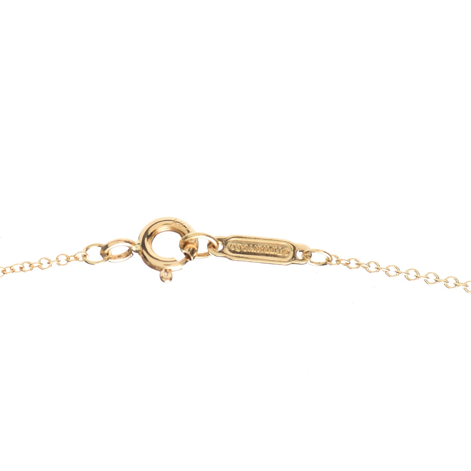 Tiffany 18K Yellow Gold Diamond Small T Smile Pendant Necklace 4 of 6
