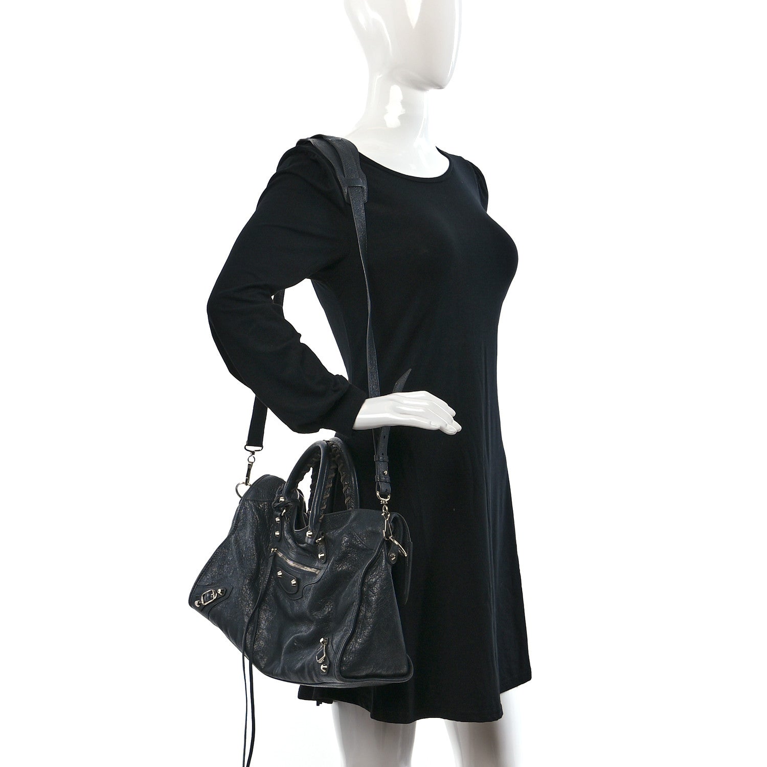 Balenciaga Agneau Classic Silver Hardware City Gris Fossile 2 of 13