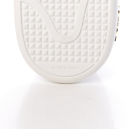 Louis Vuitton Calfskin Mink Fur Frontrow Sneakers 37.5 White 7 of 9