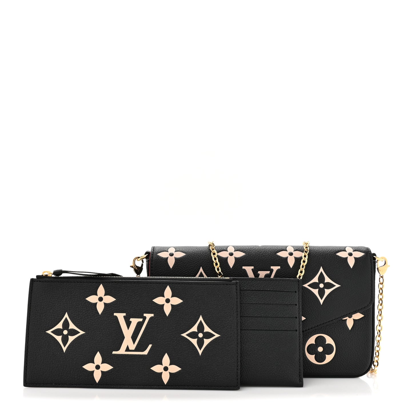 Empreinte Monogram Giant Felicie Pochette Black Beige