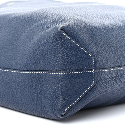 Hermes Taurillon Clemence Double Sens 36 Reversible Tote Bleu Sapphire Izmir 10 of 13